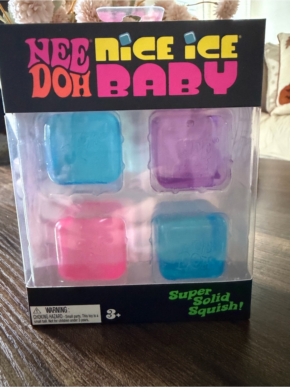 NeeDoh Nice Ice Baby 4 pack Nee Doh Mini Nice Cubes Pink Blue Purple Set of Four